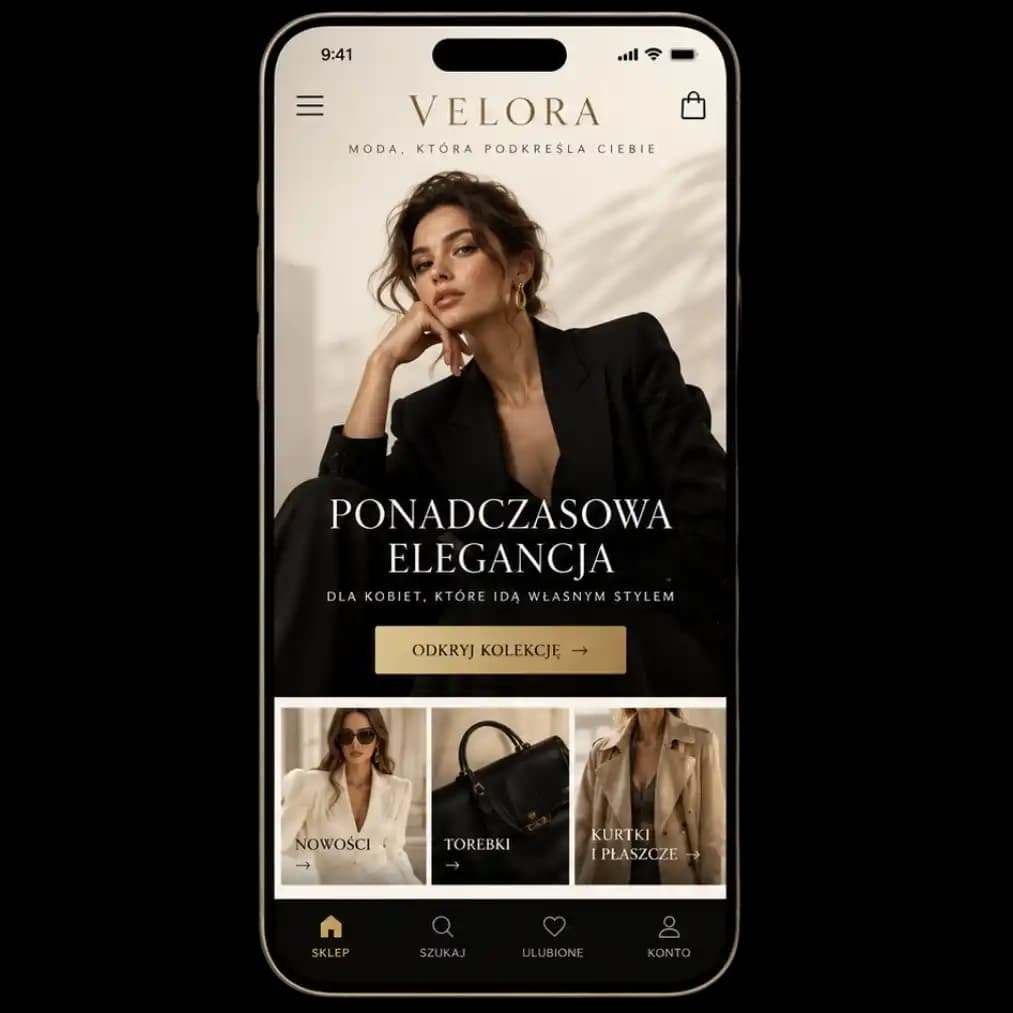 Mockup sklepu internetowego ANM Collective — prezentacja pierwsza